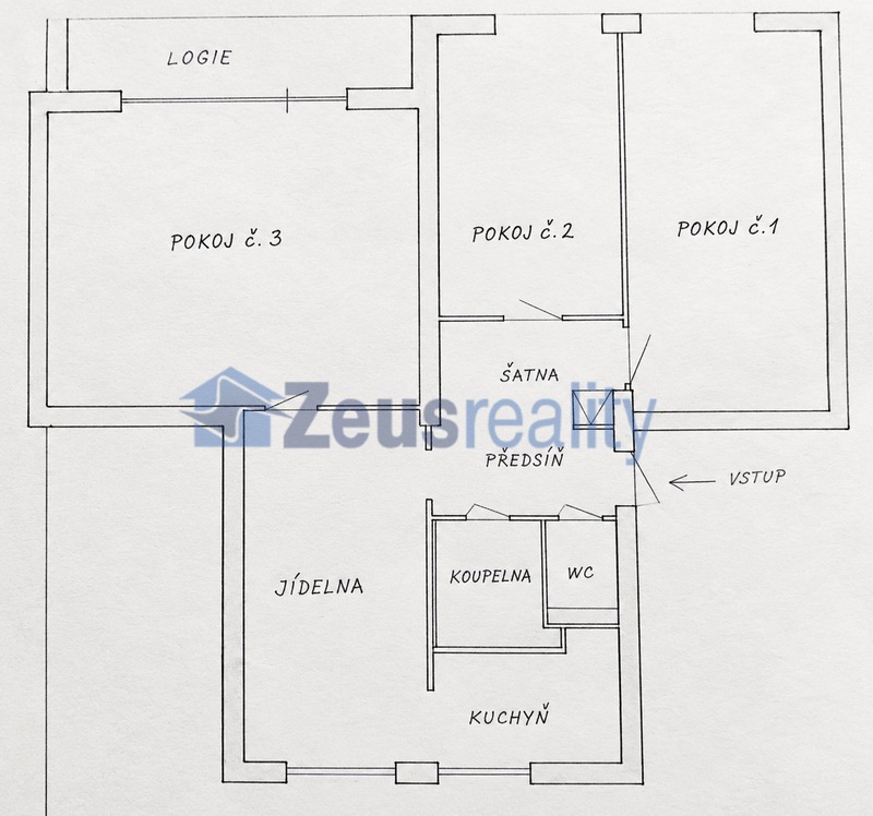3+1/lodžie/80m2/Praha 4/Svojšovická/Záběhlice/samostatné pokoje/po rekonstrukci/část. zařízen